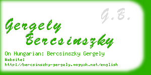 gergely bercsinszky business card